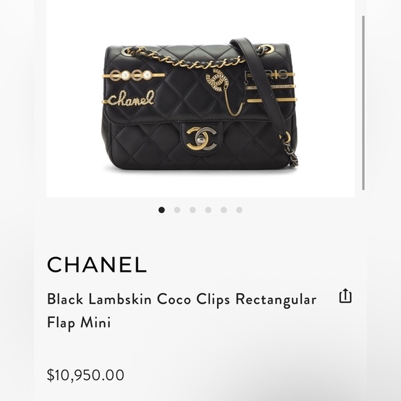 Chanel Black Quilted Coco flips Rectangular Shoulder Bag with Gold Accents - Picture 7 of 7